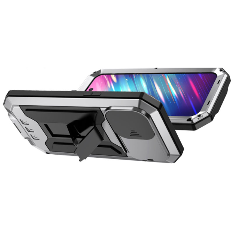 360°Full Protection PhoneCase Aluminum Alloy+LiquidSilicone+Tempered Glass