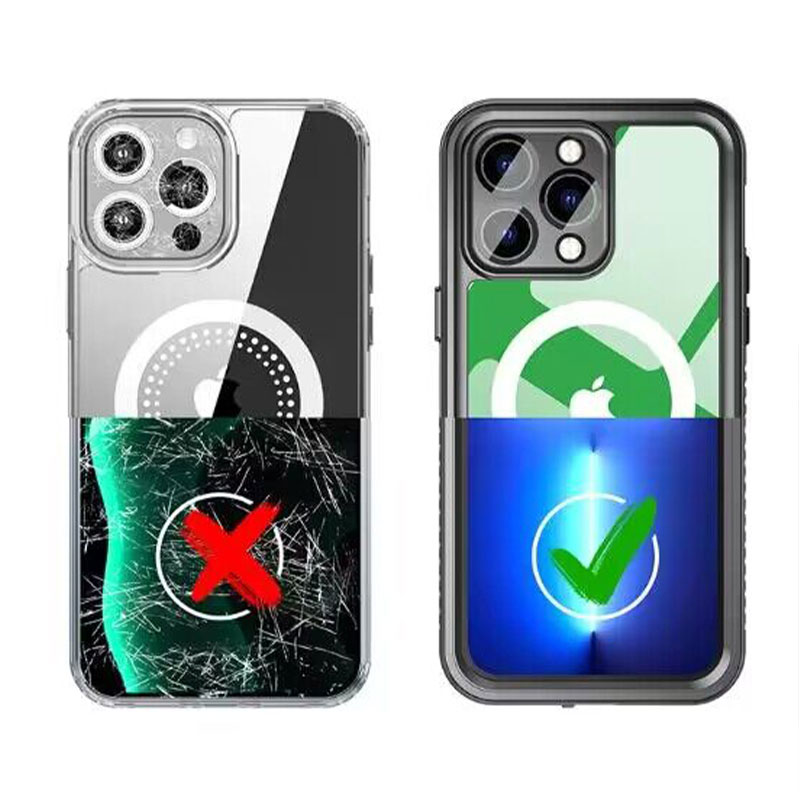 360°Full Protection PhoneCase Aluminum Alloy+LiquidSilicone+Tempered Glass