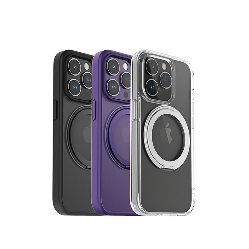 Transparent Phone Cases With Stand PC+TPU